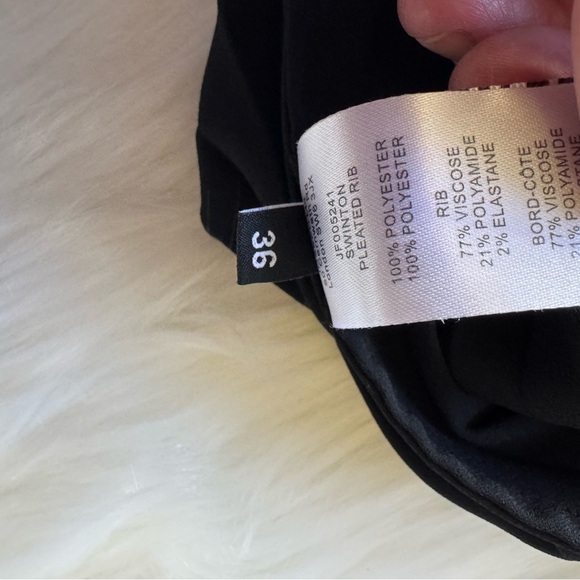 Pre Loved Joseph Pleated Midi Skirt in Black Cupro - Picture 4 of 4